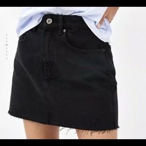 Zara Black Denim Skirt